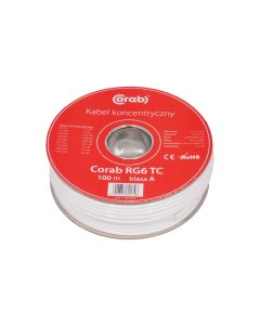 KABEL KONCENTRYCZNY RG6 TC CORAB 100m SZPULA COPPER SHILD 100%CU